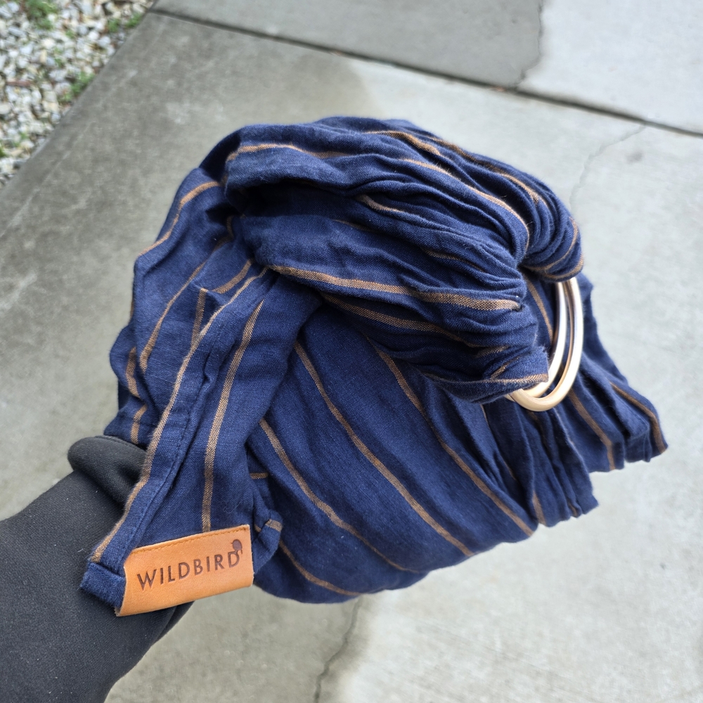 WildBird Navy and Brown Ring Sling
